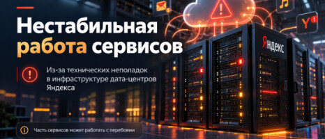 Неполадки в инфраструктуре дата-центров Яндекса